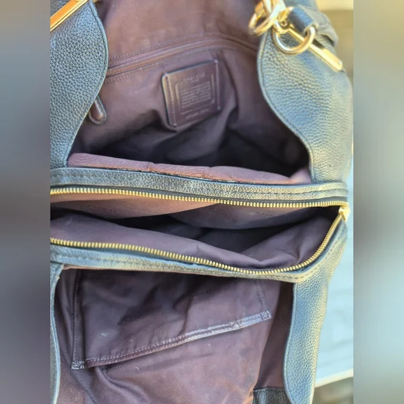 Coach Dalton 31 Black Pebbled Leather Bag - Picture 12 of 12